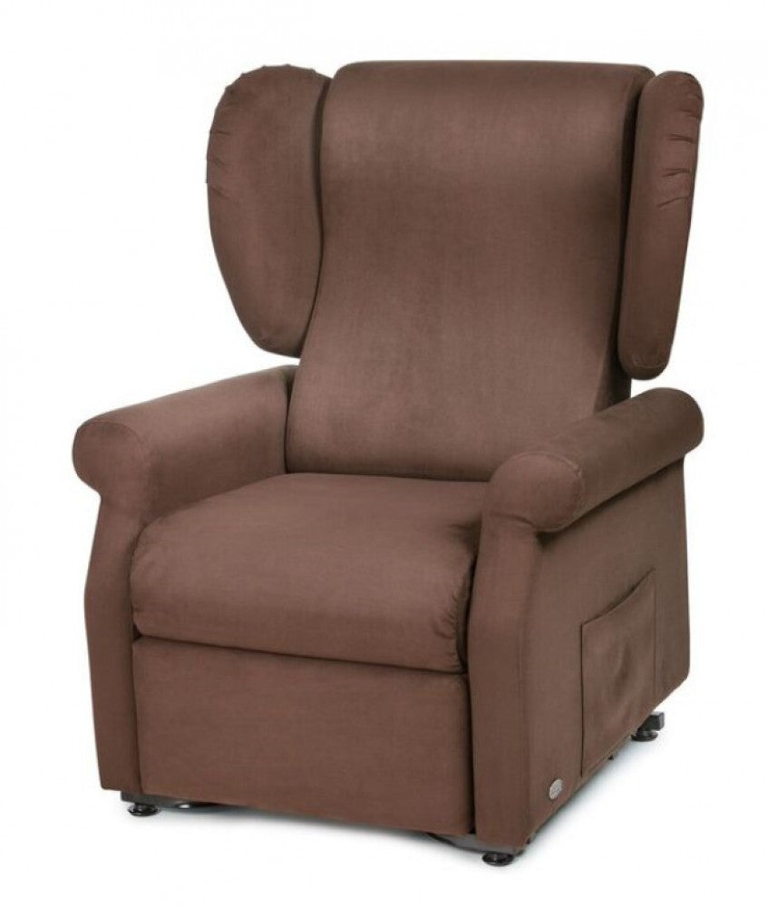the image shows the mocca coloured siena rise and recline chair