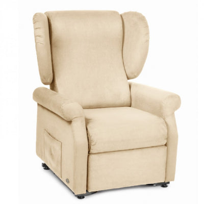 the image shows the sand coloured siena rise and recline chair