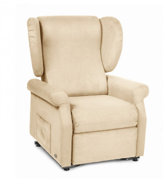 the image shows the sand coloured siena rise and recline chair