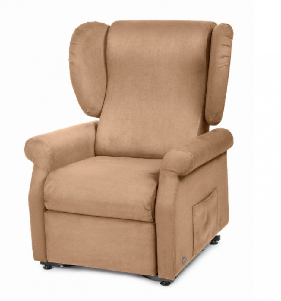 the image shows the caramel coloured siena rise and recline chair