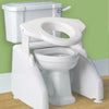 the image shows the solo toilet lift with the seat raised