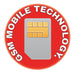 the image shows a logo of a SIM card and the words 'GSM mobile technology'