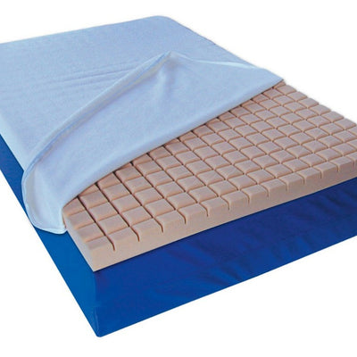 the image shows the harley pressure-tex mattress topper with zipped fleece cover