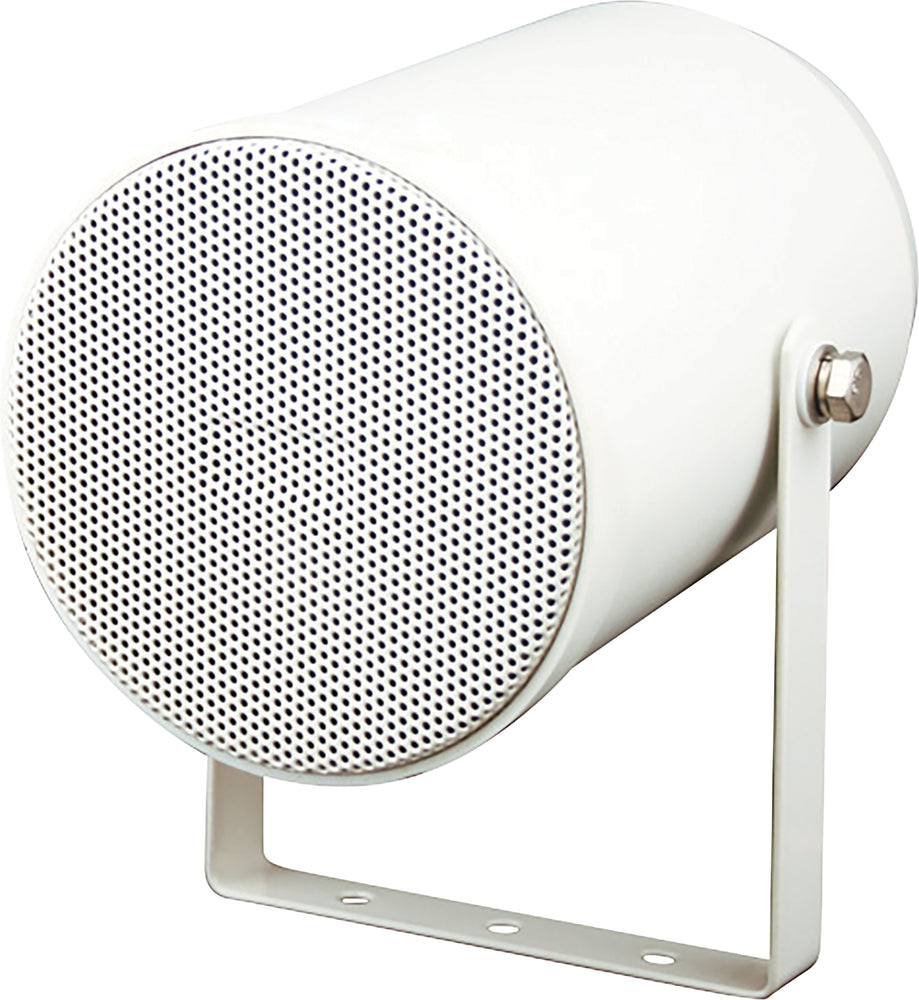 Sleek white outdoor sound projector
