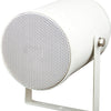 Sleek white outdoor sound projector