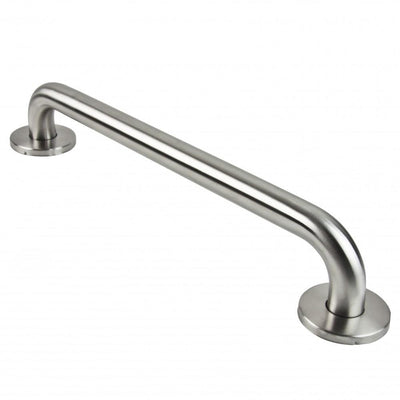 The brushed stainless steel grab rail with concealed fixings - 30cm