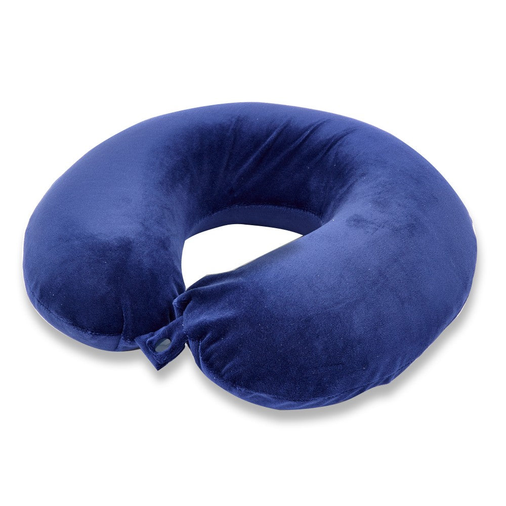 Super-soft-memory-foam-neck-cushion Blue