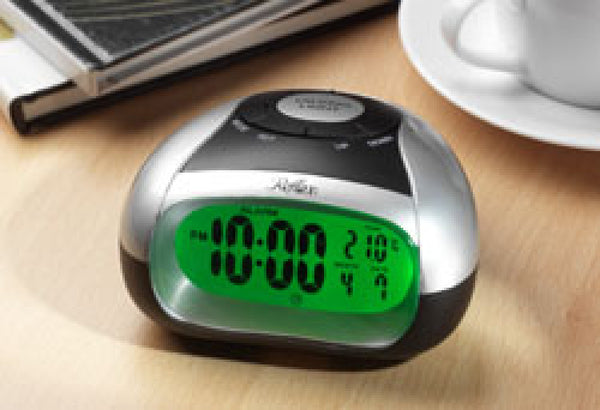 A close up of the Talking LCD Alarm Clock with Spoken Temperature