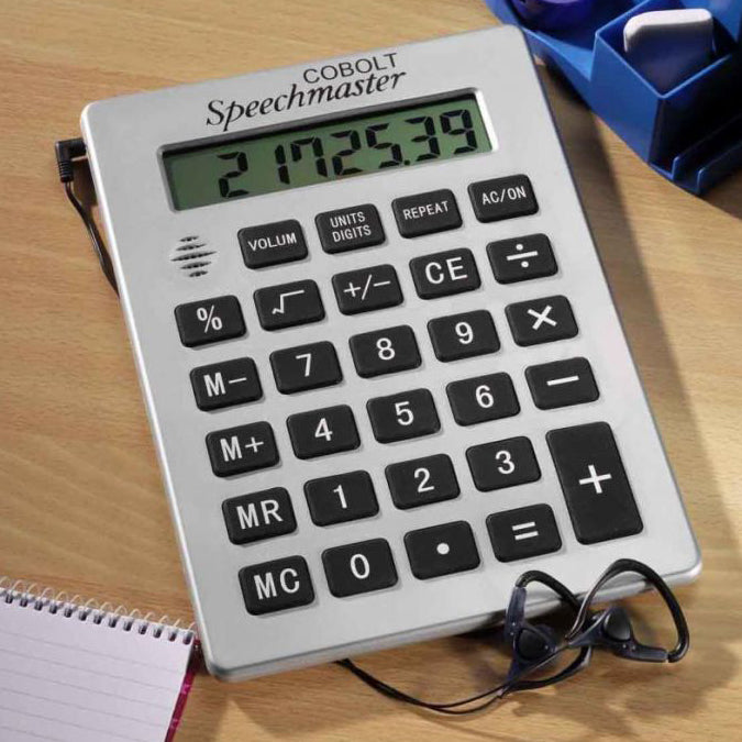 Talking Calculator - Cobolt Speechmaster Desktop A4 with Headphones ...
