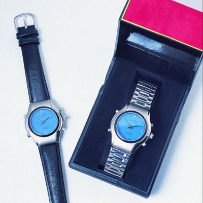 The Ladies Talking Wristwatch picture on its own and in its stylish case