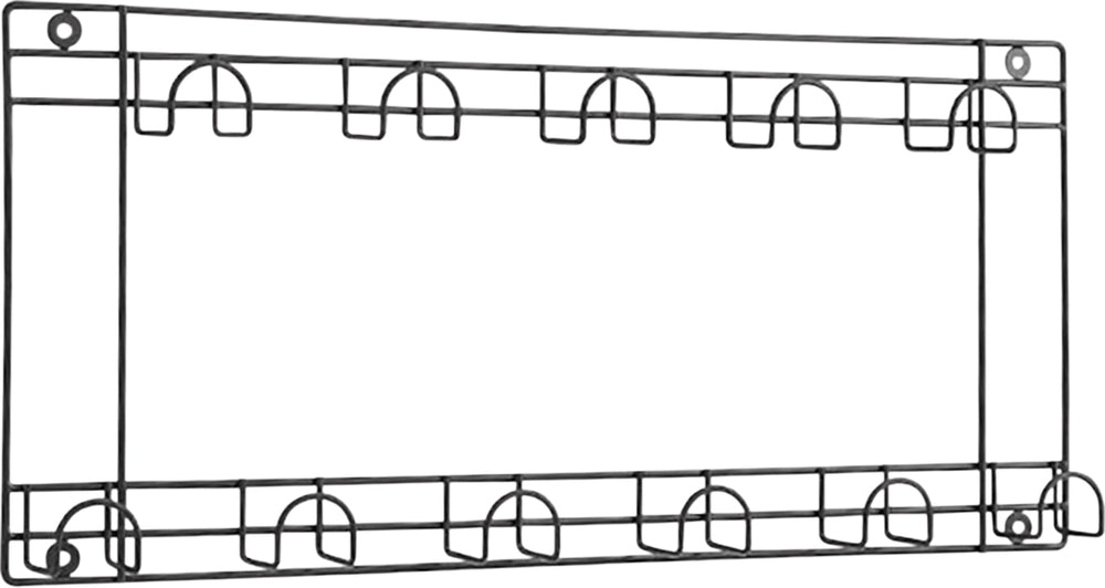 Easy reach mobility aid wall mounted tool rack 