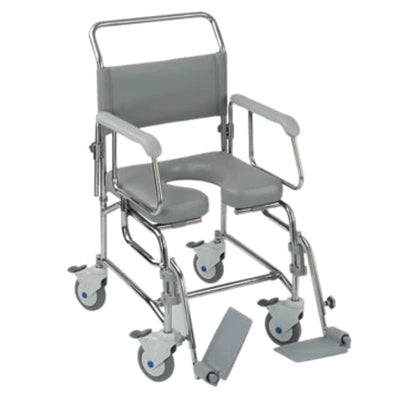 TransAqua Stainless Steel Shower Commode Chair