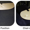 Two pics of the Birch Wheelchair transfer board, on a wheelchair