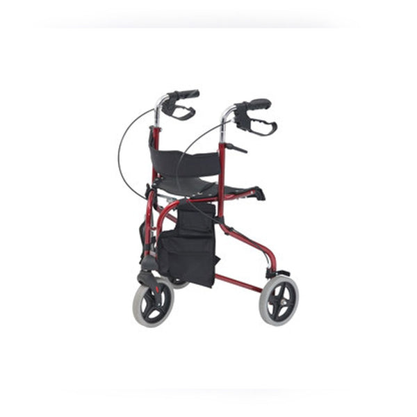the image shows the red tri walker with seat