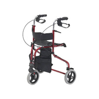 Three Wheel/Tri Walker With Seat - Red