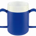 A close up of the blue Ornamin Two Handled Thermal Mug with Internal Cone