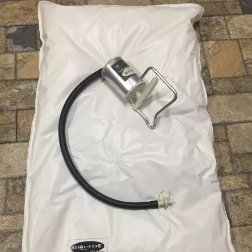 Picture of Versa Form Vacuum Pump on inflatable mattress