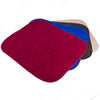 The four colours of Vida Washable Chair Pads with the burgundy version on the top