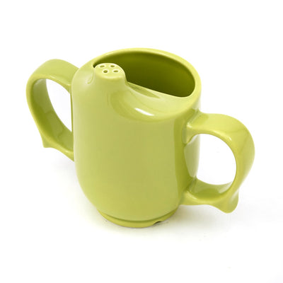 The Green Wade Dignity Two Handled Feeder Cup with the Pierced Spout