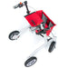 Top view of the Trionic Rollator Walker 9 - Red