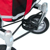 Close up photo of the back of the Trionic Rollator Walker 9 - Red