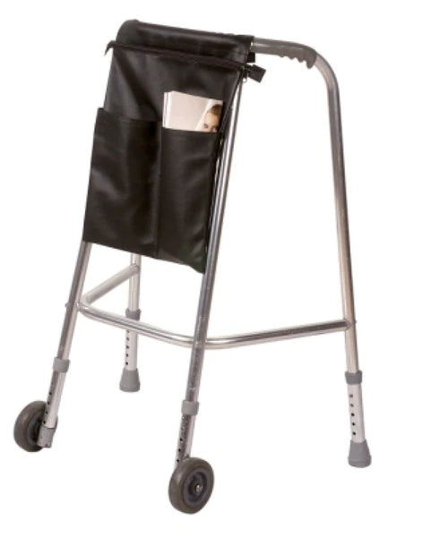 The Zimmer Frame Bag, on a Zimmer Frame