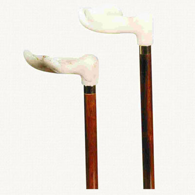 the image shows the classic canes walking stick with the fischer marble handle