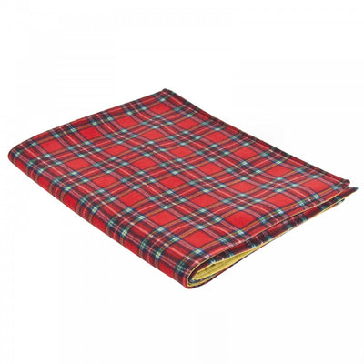 Water-Resistant-Cosy-Fleece-Blanket-ideal-for-wheelchairs,-watching-the-TV,-on-the-plane Red Royal Stewart/Ochre Yellow