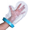 Image shows waterproof cast and bandage protector on a hand.