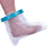 image shows waterproof cast protector on a foot