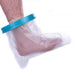 image shows waterproof cast protector on a foot