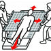 the image shows a diagram of how to use a wendy lett base slide sheet as a transfer aid