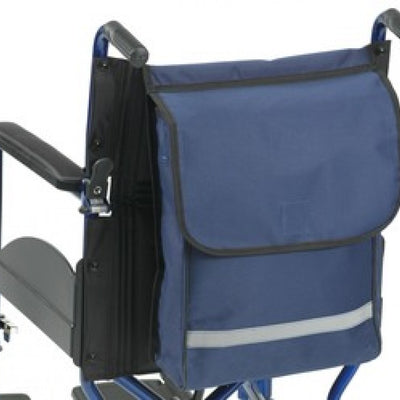 The image shows the navy Wheelchair / Scooter / Powerchair Seat Bag for mobility aids