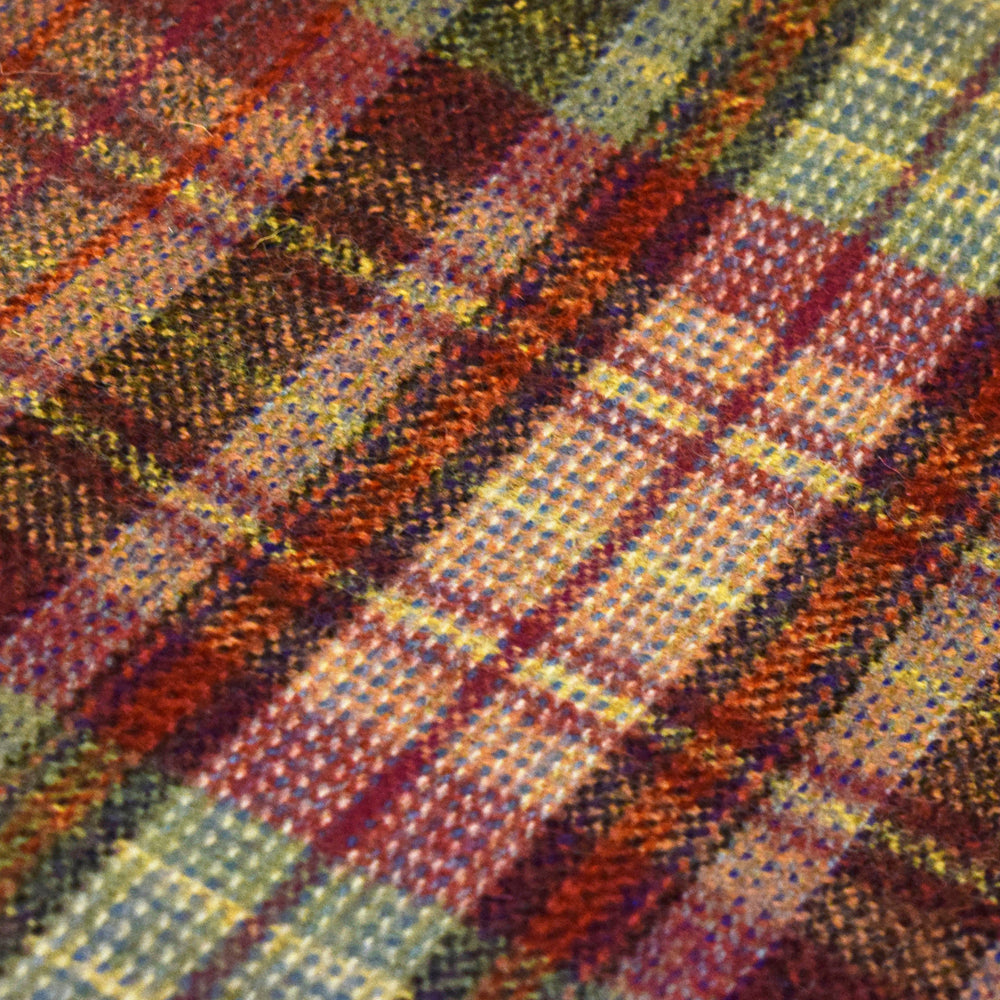 shows the Highland Winter tartan pattern on the wool blanket