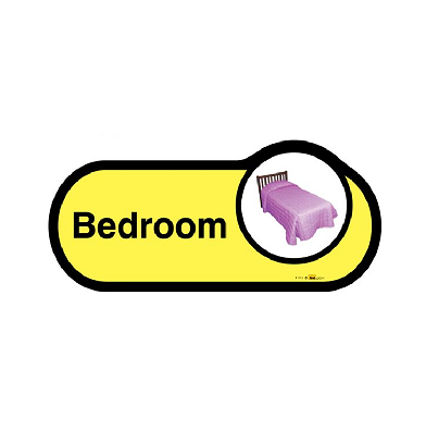 Find Bedroom Signs for Dementia - Yellow